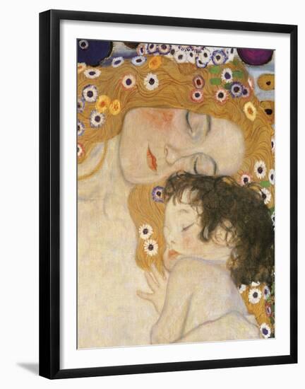 The Three Ages of Woman (detail)-Gustav Klimt-Framed Art Print