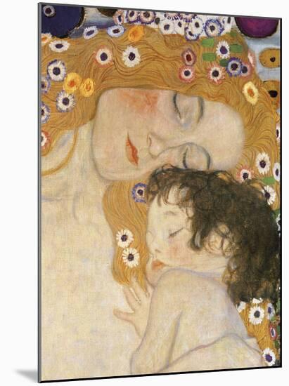 The Three Ages of Woman (detail)-Gustav Klimt-Mounted Art Print