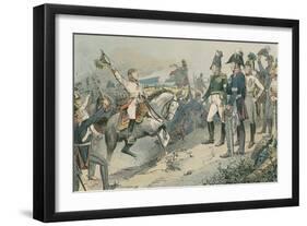 The Three Allied Rulers at the Battle of Leipzig in 1813-Carl Rohling-Framed Giclee Print