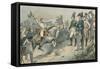 The Three Allied Rulers at the Battle of Leipzig in 1813-Carl Rohling-Framed Stretched Canvas