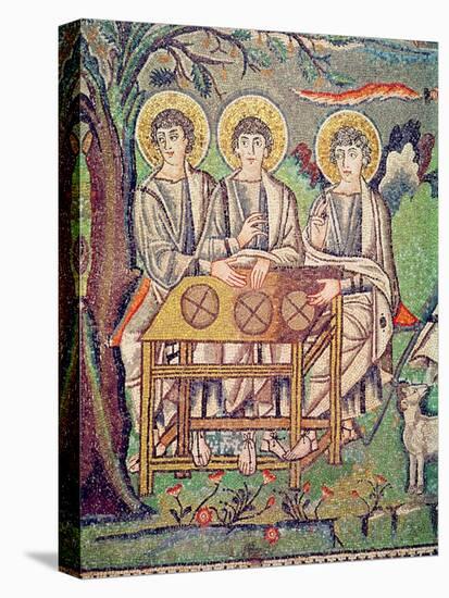 The Three Angels, Detail of the Hospitality of Abraham and the Sacrifice of Isaac, 6th Century-Byzantine-Stretched Canvas