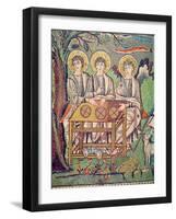 The Three Angels, Detail of the Hospitality of Abraham and the Sacrifice of Isaac, 6th Century-Byzantine-Framed Giclee Print