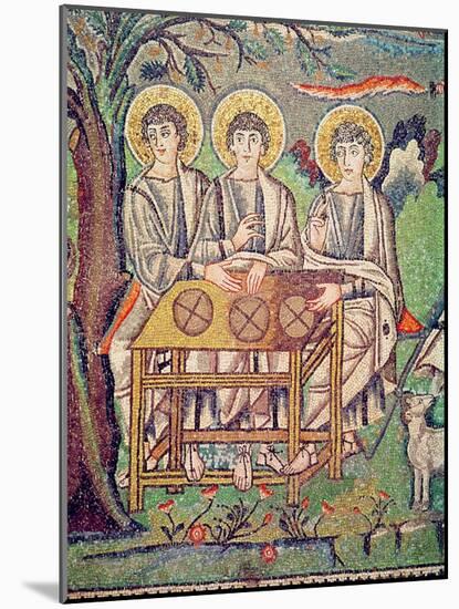 The Three Angels, Detail of the Hospitality of Abraham and the Sacrifice of Isaac, 6th Century-Byzantine-Mounted Giclee Print