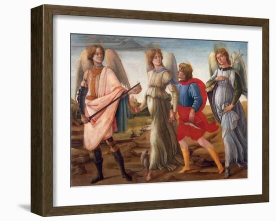 The Three Archangels and Tobias-Filippino Lippi-Framed Giclee Print