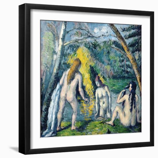 The Three Bathers, circa 1879-82-Paul Cézanne-Framed Giclee Print