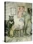 The Three Bears-Arthur Rackham-Stretched Canvas