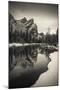 The Three Brothers above the Merced River in winter, Yosemite National Park, California, USA-Russ Bishop-Mounted Photographic Print