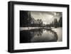 The Three Brothers above the Merced River in winter, Yosemite National Park, California, USA-Russ Bishop-Framed Photographic Print