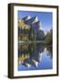 The Three Brothers Reflected in the Merced River at Dawn, Yosemite Valley, California-Adam Burton-Framed Photographic Print