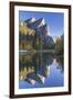 The Three Brothers Reflected in the Merced River at Dawn, Yosemite Valley, California-Adam Burton-Framed Photographic Print