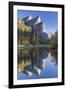 The Three Brothers Reflected in the Merced River at Dawn, Yosemite Valley, California-Adam Burton-Framed Photographic Print