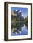 The Three Brothers Reflected in the Merced River at Dawn, Yosemite Valley, California-Adam Burton-Framed Photographic Print