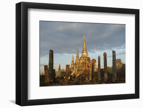 The three Chedis of the old Royal Palace, Wat Phra Si Sanphet, Ayutthaya Historical Park, UNESCO Wo-Peter Schickert-Framed Photographic Print