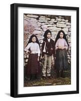 The Three Children Jacinta Francisco and Lucia Who Saw the Vision of Fatima in Portugal-null-Framed Photographic Print