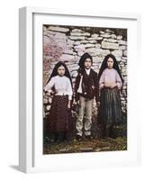 The Three Children Jacinta Francisco and Lucia Who Saw the Vision of Fatima in Portugal-null-Framed Photographic Print
