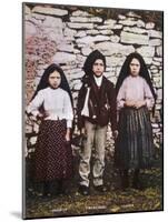The Three Children Jacinta Francisco and Lucia Who Saw the Vision of Fatima in Portugal-null-Mounted Photographic Print