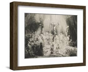 The Three Crosses, 1653-Rembrandt van Rijn-Framed Giclee Print