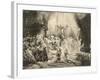 The Three Crosses, 1653-Rembrandt van Rijn-Framed Giclee Print