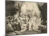 The Three Crosses, 1653-Rembrandt van Rijn-Mounted Giclee Print