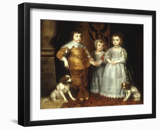 The Three Eldest Children of Charles I-Sir Anthony Van Dyck-Framed Giclee Print