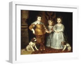 The Three Eldest Children of Charles I-Sir Anthony Van Dyck-Framed Giclee Print