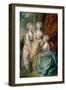 The Three Eldest Daughters of George III: Princesses Charlotte, Augusta and Elizabeth in 1784-Thomas Gainsborough-Framed Giclee Print