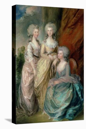 The Three Eldest Daughters of George III: Princesses Charlotte, Augusta and Elizabeth in 1784-Thomas Gainsborough-Stretched Canvas