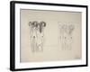 The Three Gorgons Sketches-Gustav Klimt-Framed Giclee Print