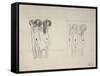 The Three Gorgons Sketches-Gustav Klimt-Framed Stretched Canvas