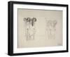 The Three Gorgons Sketches-Gustav Klimt-Framed Giclee Print