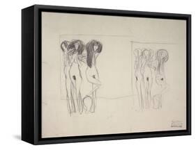 The Three Gorgons Sketches-Gustav Klimt-Framed Stretched Canvas