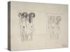 The Three Gorgons Sketches-Gustav Klimt-Stretched Canvas