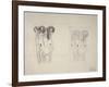 The Three Gorgons Sketches-Gustav Klimt-Framed Giclee Print