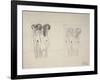 The Three Gorgons Sketches-Gustav Klimt-Framed Giclee Print