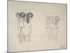 The Three Gorgons Sketches-Gustav Klimt-Mounted Giclee Print