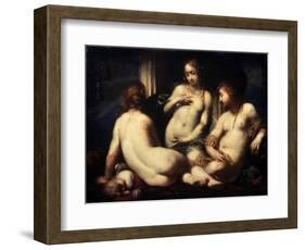 The Three Graces, 1650S-Sebastiano Mazzoni-Framed Giclee Print