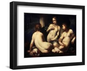 The Three Graces, 1650S-Sebastiano Mazzoni-Framed Giclee Print