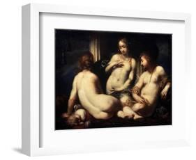 The Three Graces, 1650S-Sebastiano Mazzoni-Framed Giclee Print