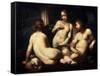 The Three Graces, 1650S-Sebastiano Mazzoni-Framed Stretched Canvas