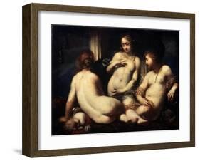 The Three Graces, 1650S-Sebastiano Mazzoni-Framed Giclee Print