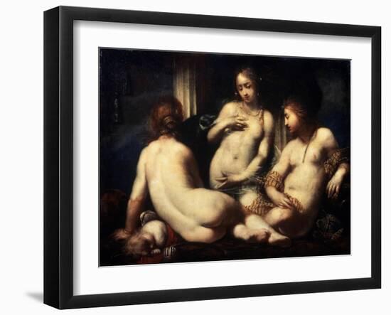 The Three Graces, 1650S-Sebastiano Mazzoni-Framed Giclee Print