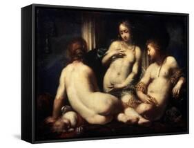 The Three Graces, 1650S-Sebastiano Mazzoni-Framed Stretched Canvas