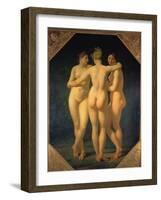 The Three Graces, 1793-Jean-Baptiste Regnault-Framed Giclee Print