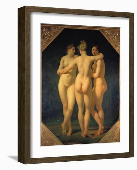 The Three Graces, 1793-Jean-Baptiste Regnault-Framed Giclee Print