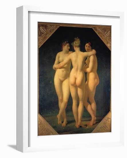 The Three Graces, 1793-Jean-Baptiste Regnault-Framed Giclee Print