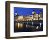 The Three Graces at Dusk, Cunard Building, Port of Liverpool Building, UNESCO World Heritage Site,-Chris Hepburn-Framed Photographic Print