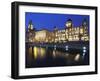 The Three Graces at Dusk, Cunard Building, Port of Liverpool Building, UNESCO World Heritage Site,-Chris Hepburn-Framed Photographic Print