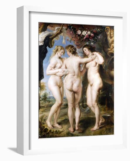 The Three Graces, C. 1635-Peter Paul Rubens-Framed Giclee Print