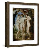 The Three Graces, circa 1636-Peter Paul Rubens-Framed Giclee Print