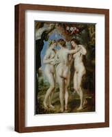 The Three Graces, circa 1636-Peter Paul Rubens-Framed Giclee Print